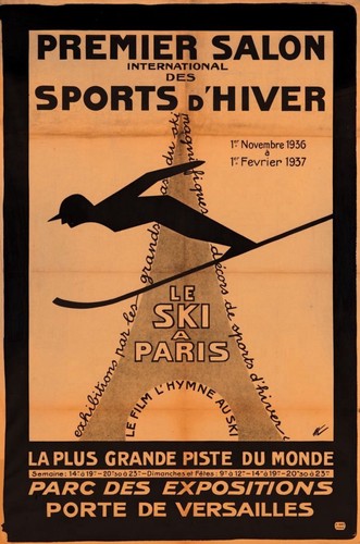 Affiche poster paris - affiche, ski