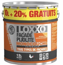 Peinture monocouche façade pliolite blanc mat 10L 100m2 10 ans LOXXO