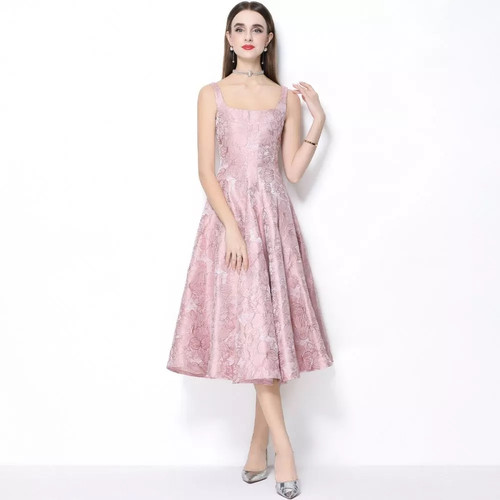 Robe femme jacquard rose clair - femme,