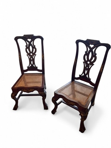 Paire chaises chippendale - de,