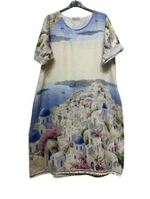 ​BLEU CIEL : Robe LIN