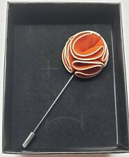 FLOWER BROOCH Pin orange Velvet Petals in a I love you gift box.