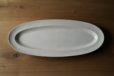 Plat à poisson ancien en faience blanche de Choisy 60cm