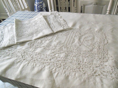 Linge ancien grand drap 1 - linge,