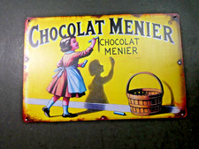 Plaque publicitaire en tôle CHOCOLAT MENIER   30 x 20 cm, reedition retro