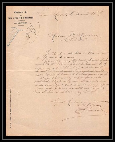 07677 lettre chemin fer - 07677,