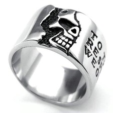 Bague chevaliere tete mort - bague,