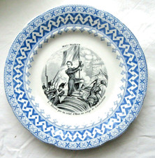 Assiette à dessert parlante de Choisy le Roi: Mac Mahon n°2