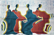 Batik de l'artiste Issback (Peinture sur Toile de 100 x 140 cm) - Art Africain