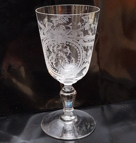 Verre pied cristal - verre, à