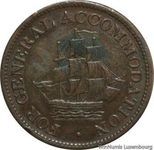V9017 Canada Nova Scotia Token 1/2 Penny Accommodation 1813 Ship ->Make offer