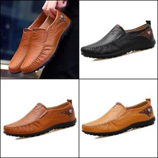 mocassin chaussure en cuir authentique homme décontracté noir marron caramel été