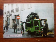 Vehicule nettoyage urbain PAris Pompidou 1987 carte postale  postcard 