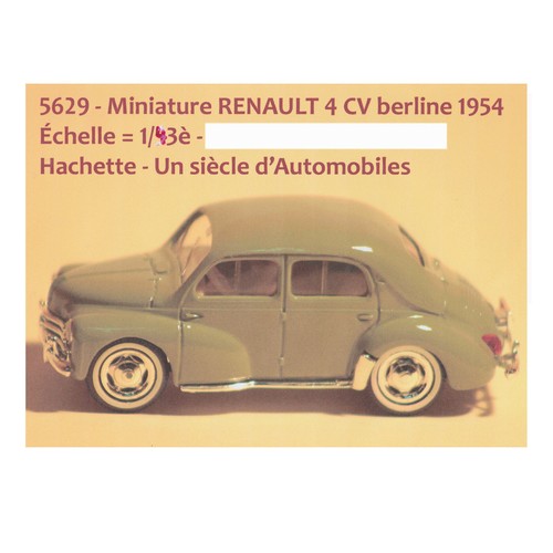 0689 miniature renault 4cv - miniature,