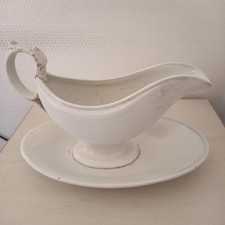 saucière blanche Creil & Montereau Barluet & Cie 1876-1884