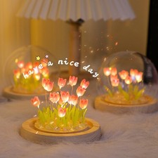 Tulipe Veilleuse Chevet Clair