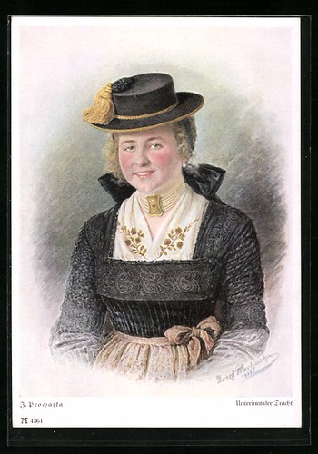 Carte postale jeune femme - , en