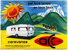 RARE carte postale -  CARAVANE ACC - CAMPING - 10x15cm