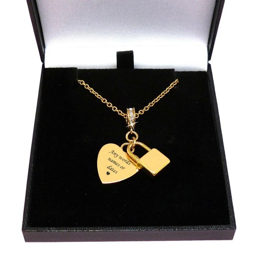 Personnalisé collier avec - personnalisé, or