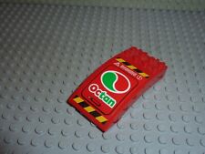 LEGO Red + Stickers Hinge Brick Curved ref 46413 / Set 7244-1: Speedboat