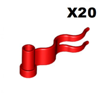 Lego ® Lot 10 Drapeaux Rouge