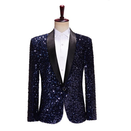 Hommes sequin blazer bouton - hommes,