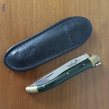Couteau Laguiole /Heineken - Longueur 20,5 cm / lame 9,5 cm  Avec étui en cuir