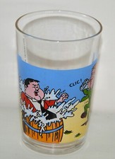 Verre à moutarde LAUREL et HARDY Harmon's dessin animé vintage Amora 1973 ORTF