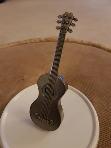Pewter guitar with - pewter, stand