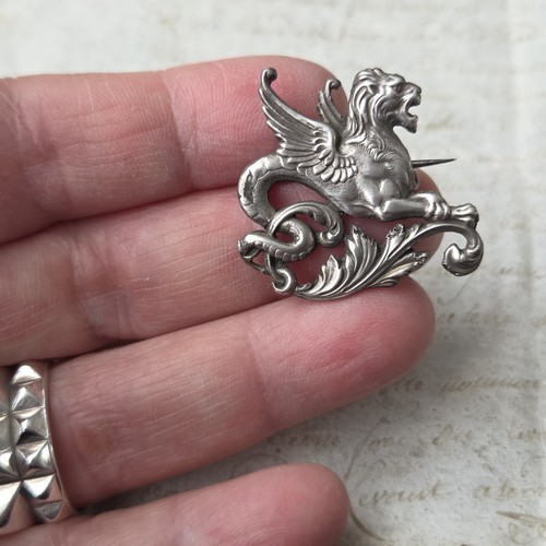 Broche ancienne griffon - broche,