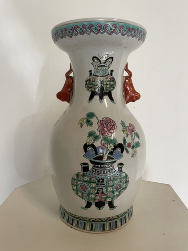 Vase chinois xxe porcelaine - vase,