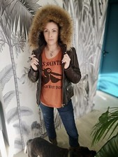 Veste en Cuir Oakwood Neuve Taille M Fourrure Capuche Amovible (femme - manteau)