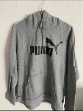 pull puma à capuche gris