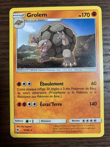 Carte pokémon rare grolem - carte,