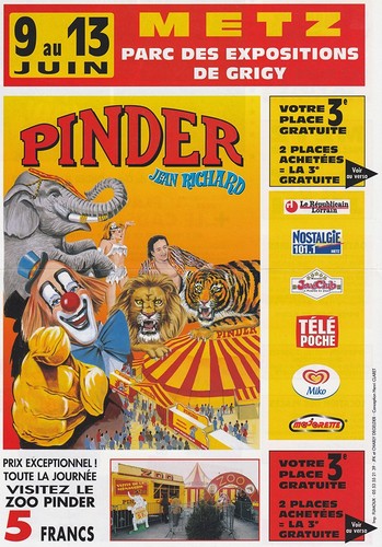 Affiche publicitaire cirque - du,