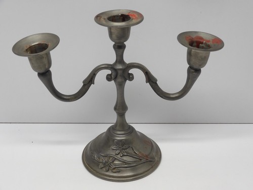 Joli bougeoir table etain - bougeoir,