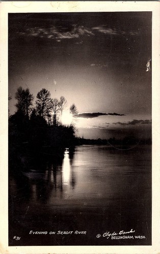 Carte postale rppc river - postale,