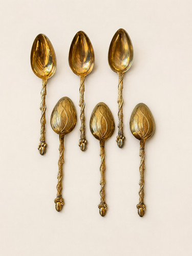 Lot cuillères moka - 6,