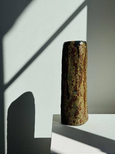 Vase oblong grès 23cm - vase,