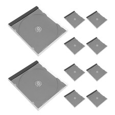  10 Pcs Malette Plastique Porte Cd Couvertures De Conteneur Stockage