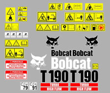 Bobcat T 190 Turbo Haute Débit Autocollants Kit Complet