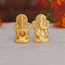 Métal Laxmi Ganesh Idol Set -