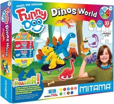 Mitama boîte de jeu Dinos World, pâtes à modeler, 33 pièces, à partir de 3 ans