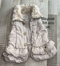 MAYORAL  7/8 Ans Fille : VESTE DOUDOUNE SANS MANCHES BEIGE  hiver