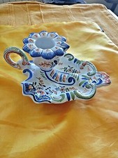 bougeoir ancien en faïence