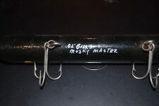  Vintage Fishing Lure Antique BAIT Wood Plug Auto ol' bill's Musky Master lure 