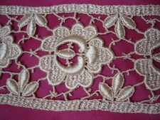 GALON RUBAN DENTELLE MACRAMÉ BRODÉ SATINÉ