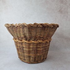 Cache-Pot ou Panier en Osier Tressé – Forme Évasée – Déco Campagne Rustique
