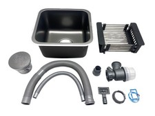 Évier gris foncé TULAZOU 35 x 33 cm en acier inoxydable PRODUIT DE BASE