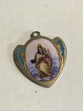 Anciennes médailles  religieuse , émaillées , Vierge  A L’enfant